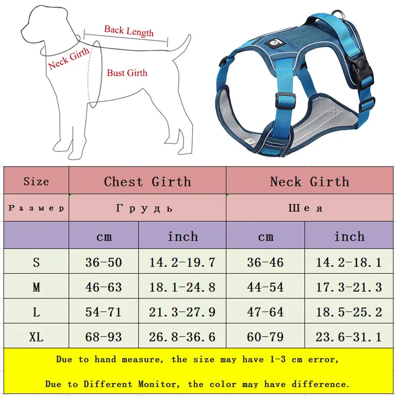 Adjustable Dog Harness Walking Chest Vest