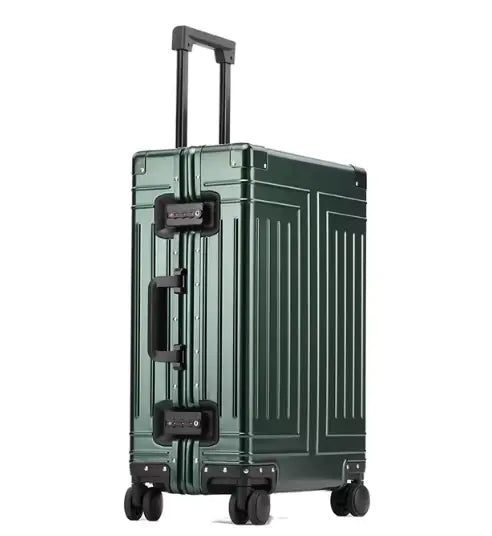 All-Aluminum Rolling Travel Suitcase High-Quality Men's Luggage