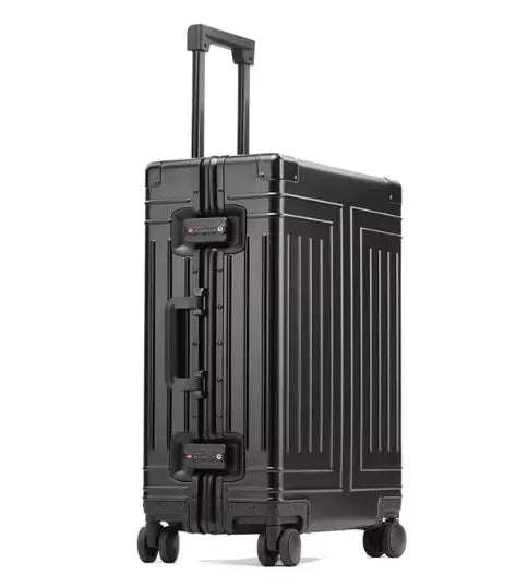 All-Aluminum Rolling Travel Suitcase High-Quality Men's Luggage