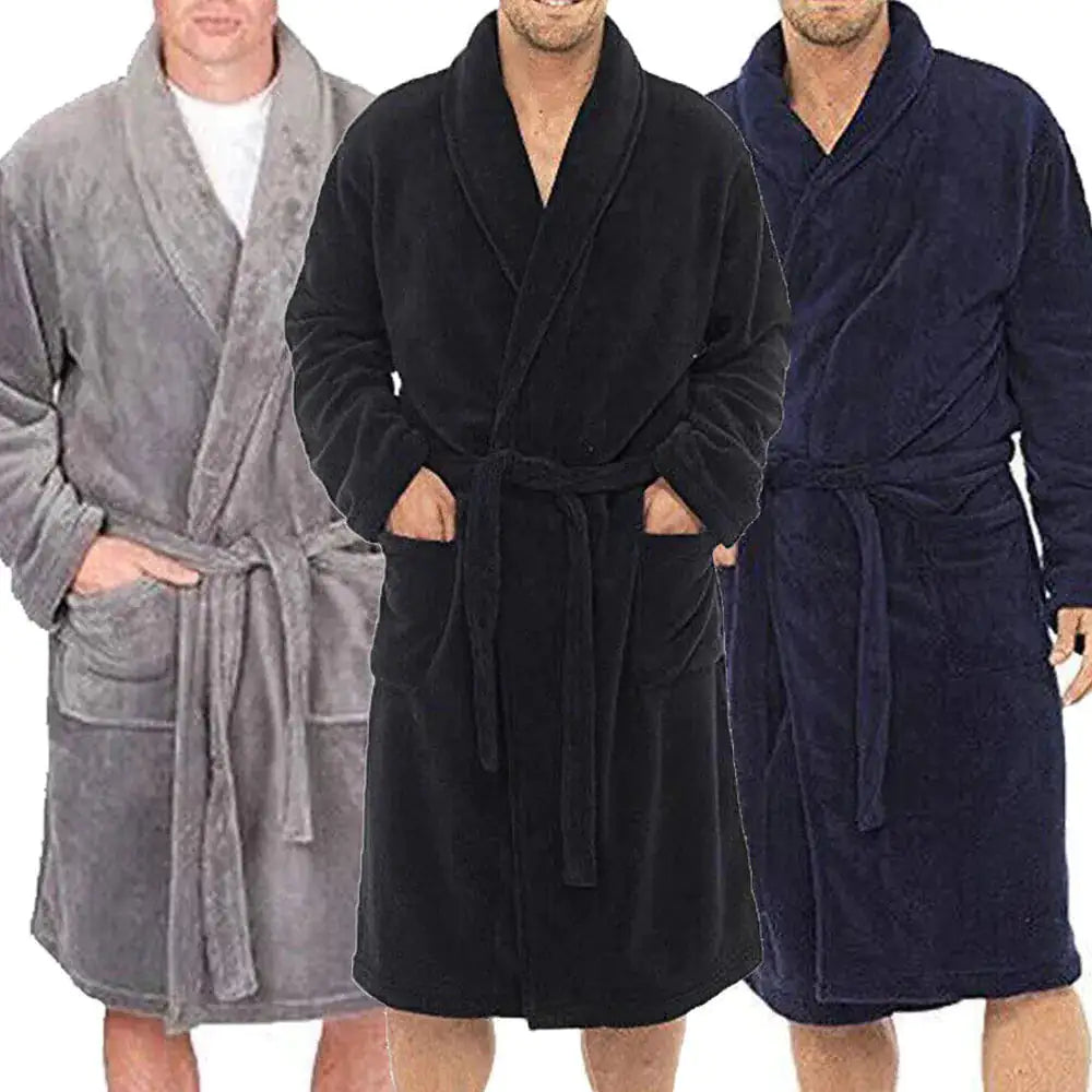 Bathrobe Winter Warm Casual Flannel Robe