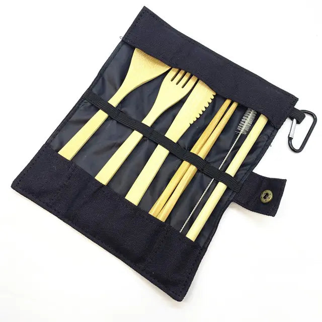 Bamboo Travel Utensils Set