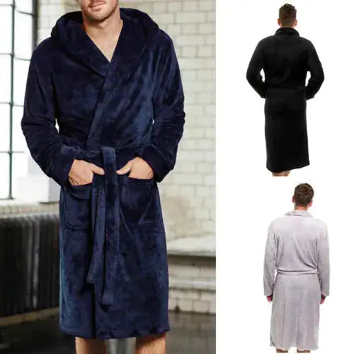 Bathrobe Winter Warm Casual Flannel Robe