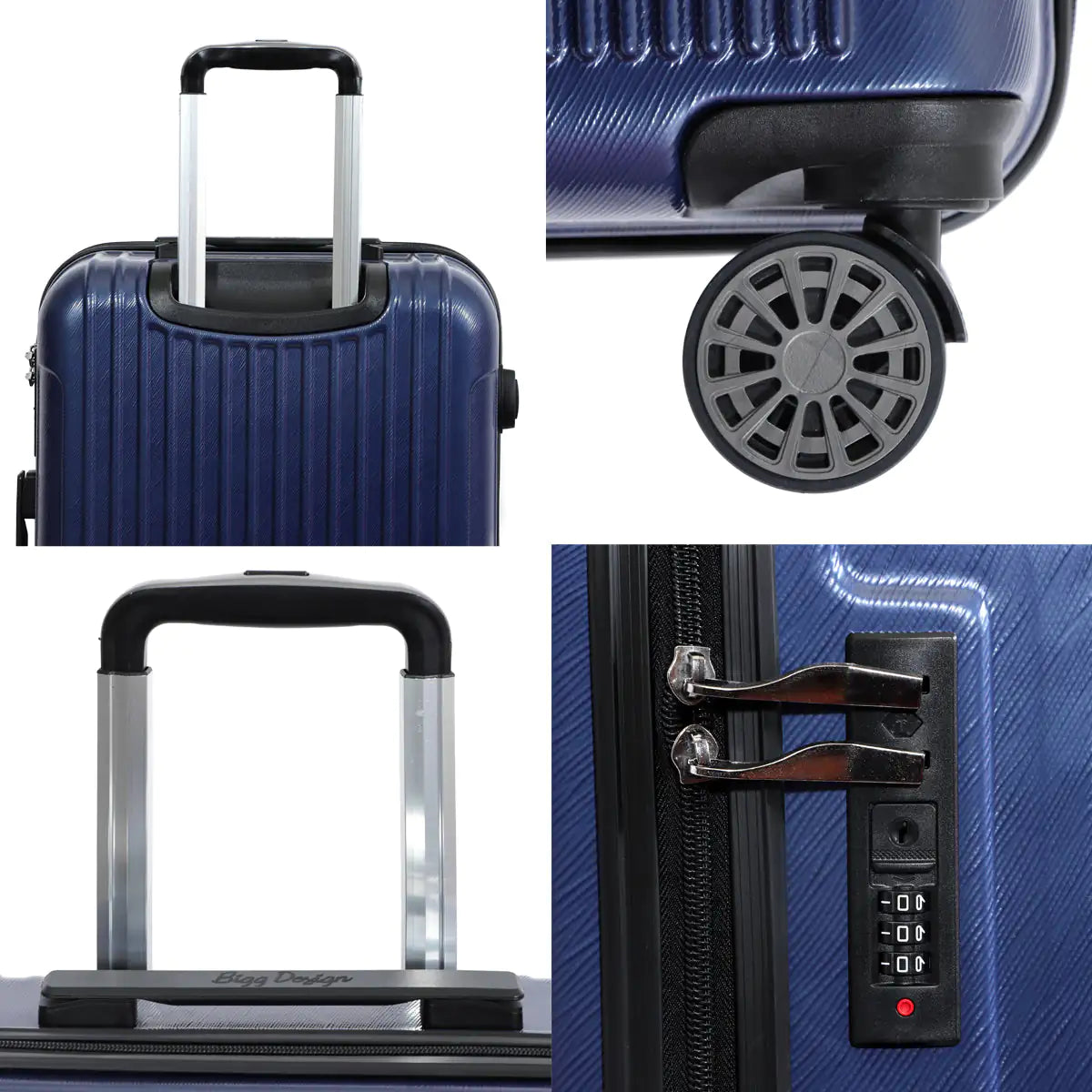 Biggdesign Ocean Suitcase Luggage, Blue, Large