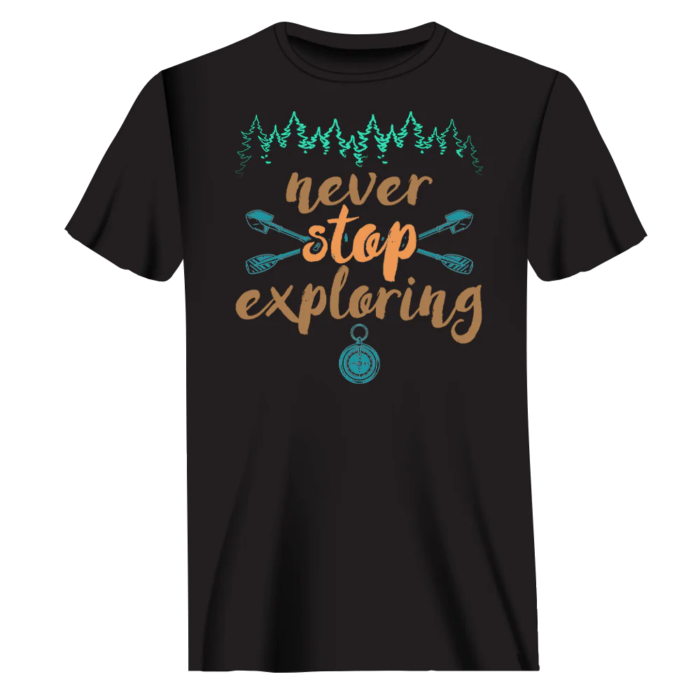 Never Stop Exploring T-Shirt for Men