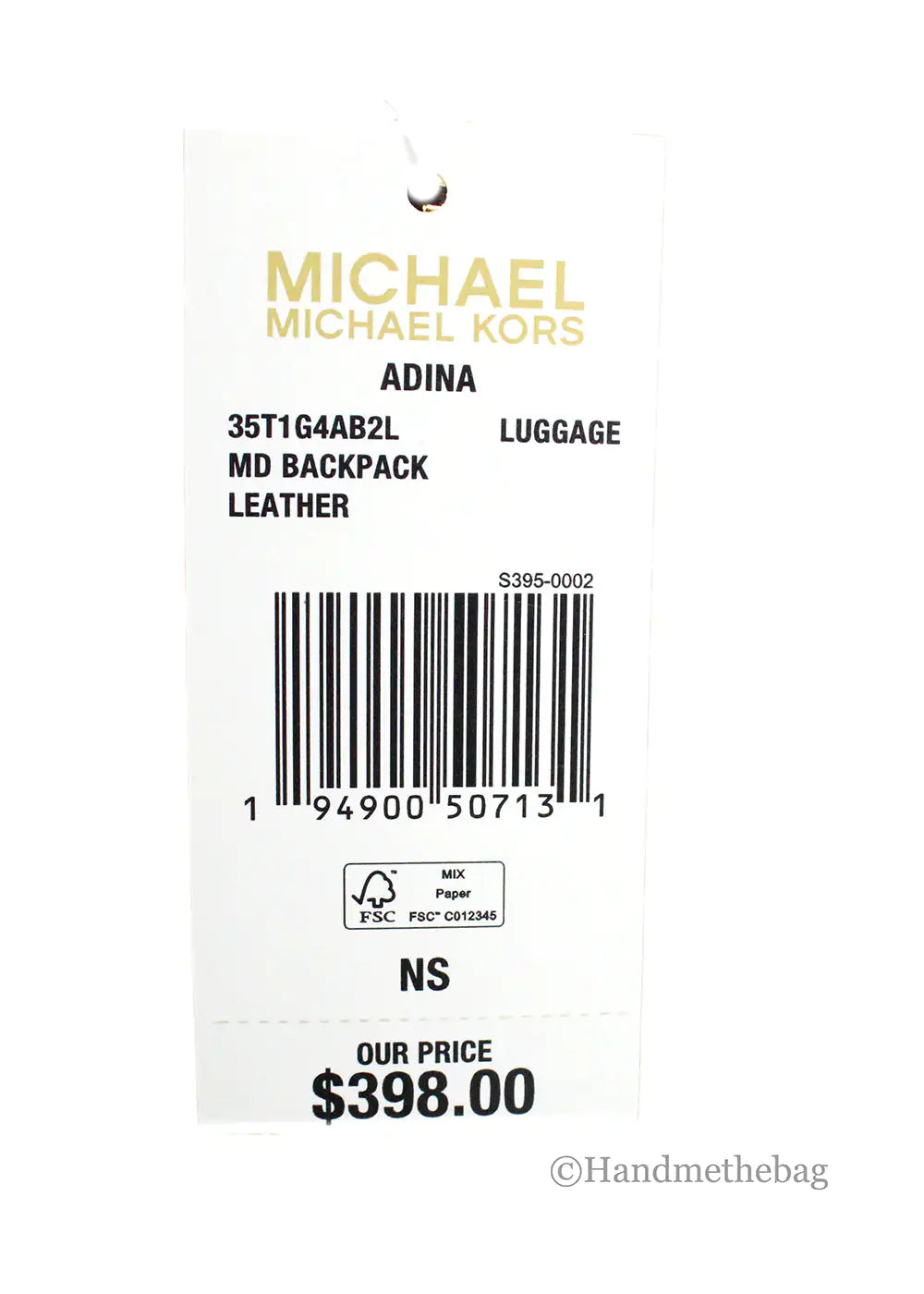 Michael Kors Adina Medium Luggage Leather Backpack